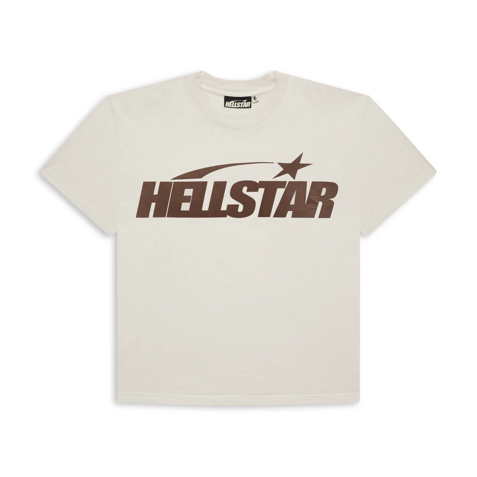 Hellstar Classic T-Shirt White/Brown Gel Print