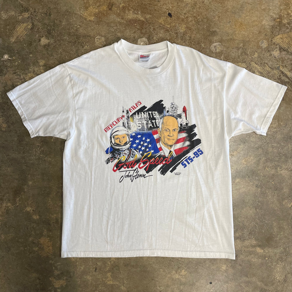 Mercury Atlas USA Space White Tee