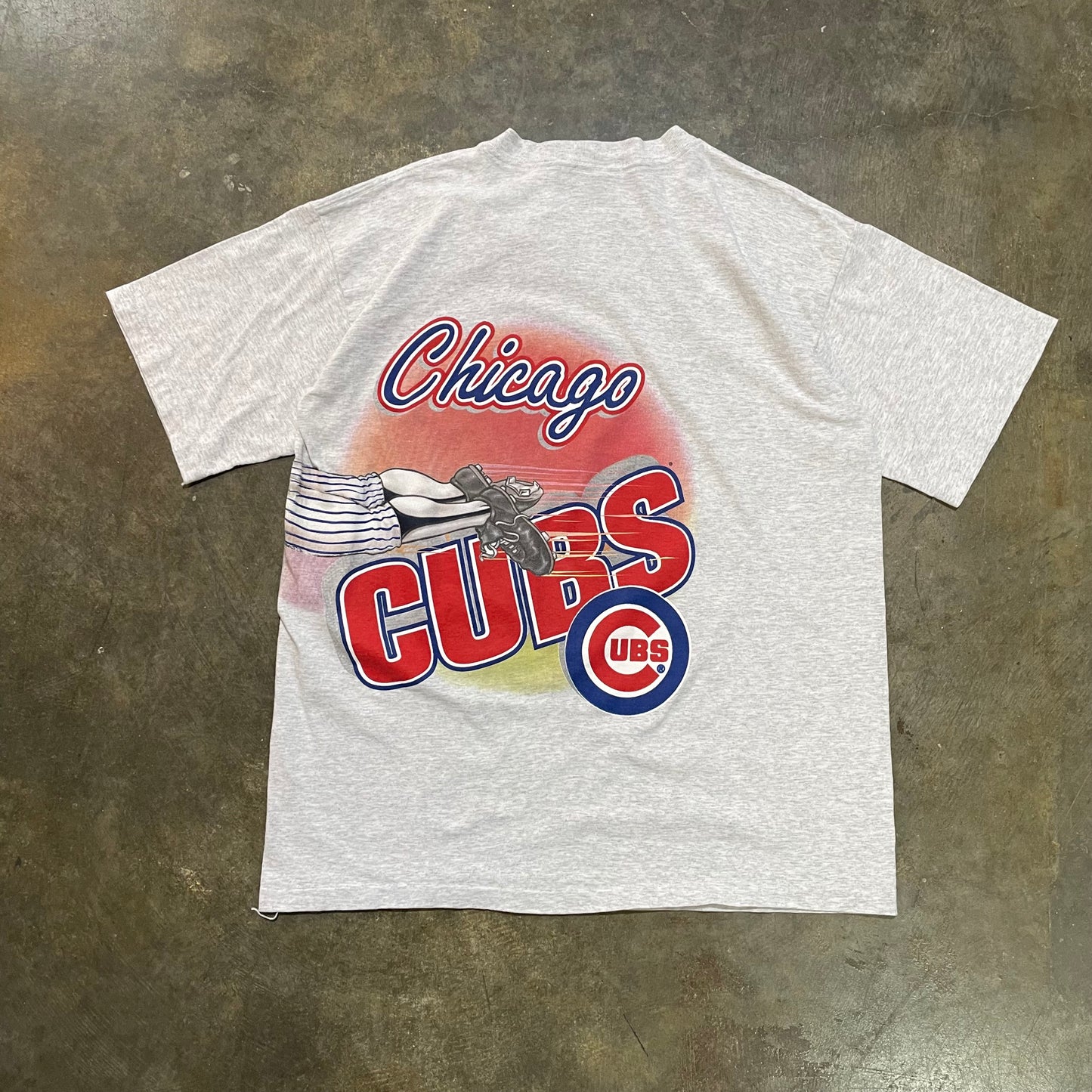 Grey Chicago Cubs Salem Wrap Around Graphic Tee