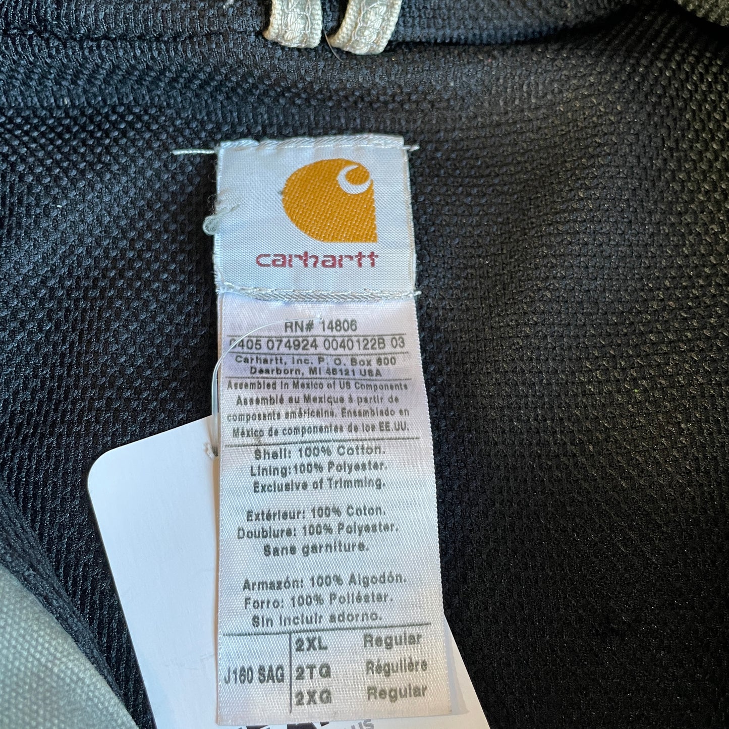 Light Olive Carhartt Hooded Jacket