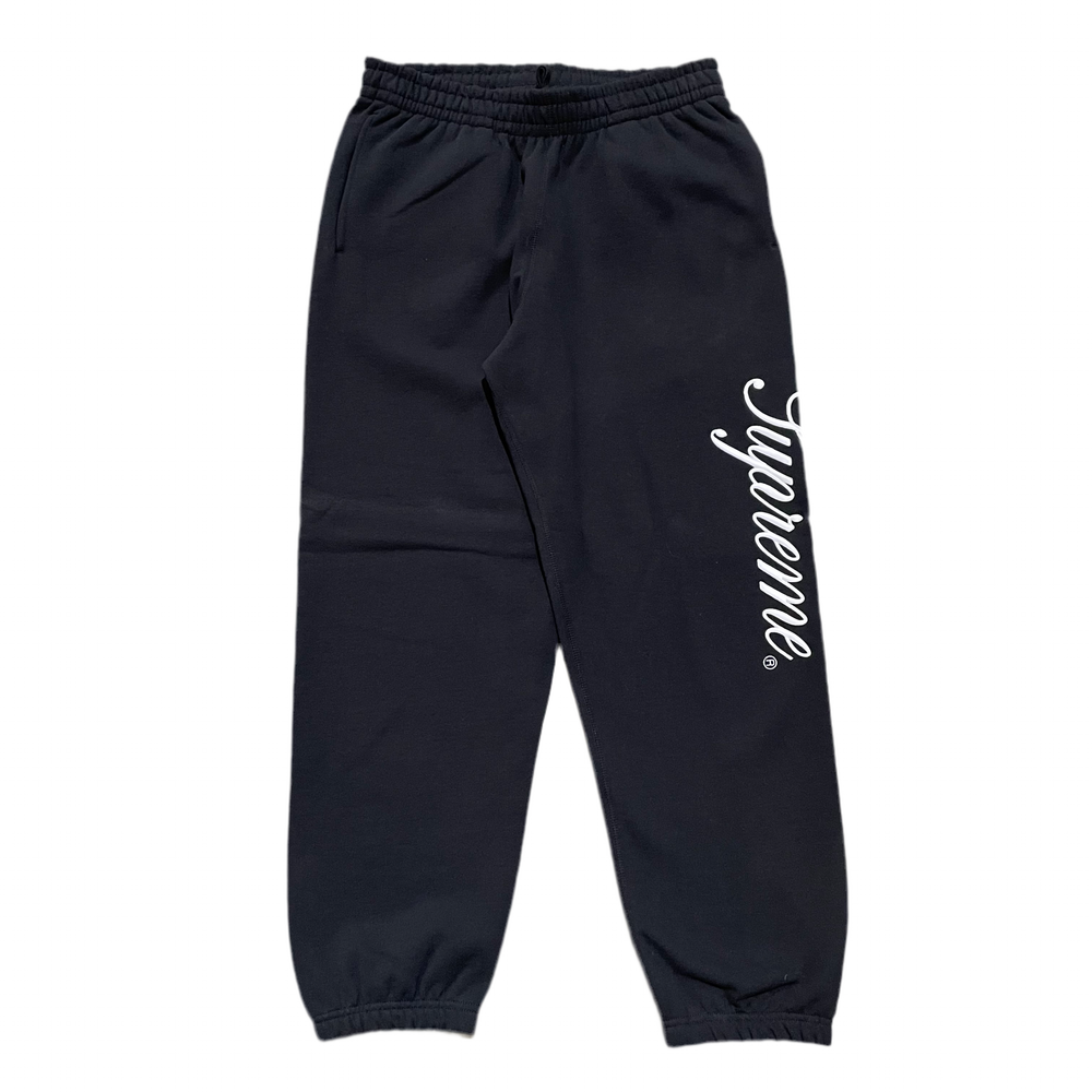 Supreme Embroidered Script Sweatpants Black