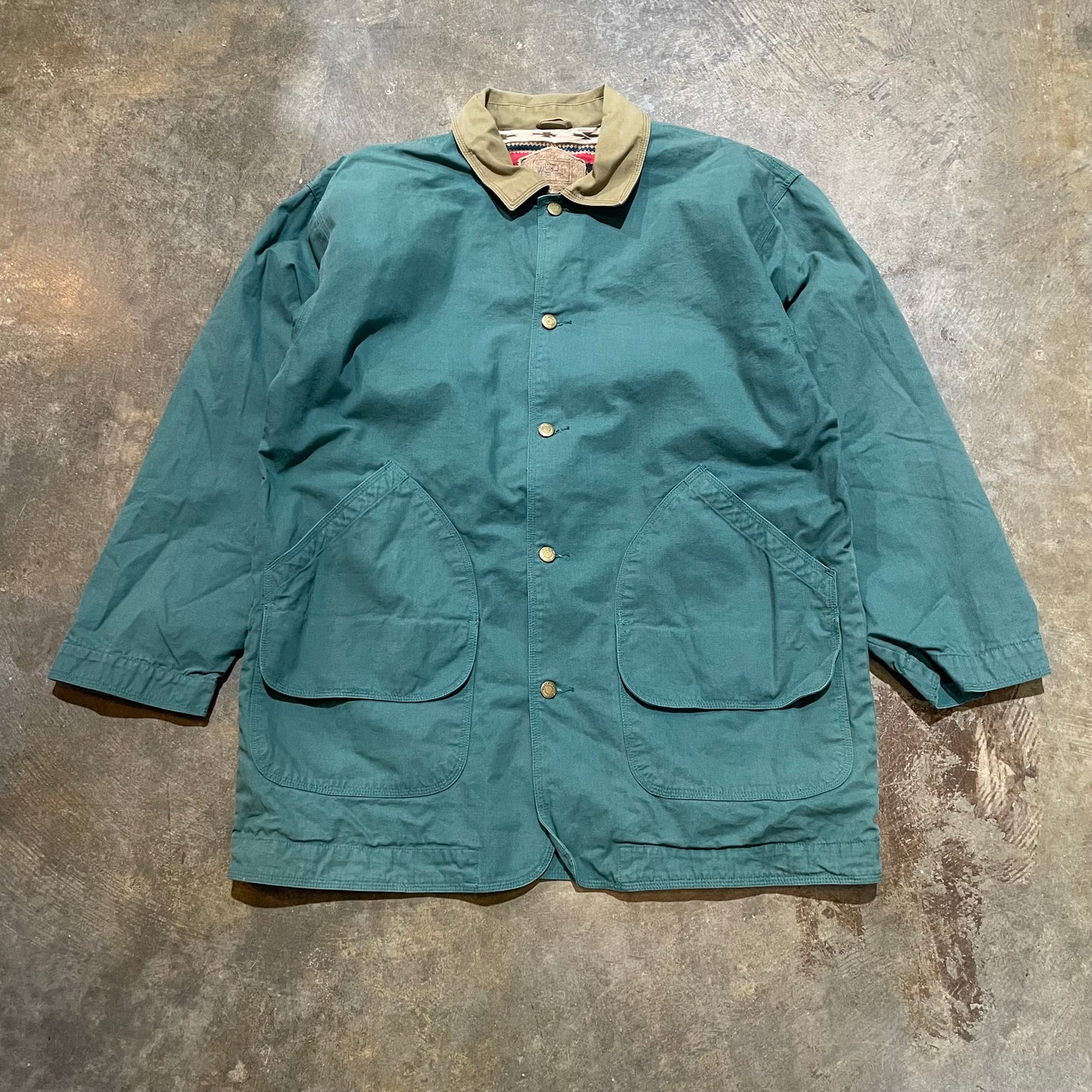 Green Woolrich Barn Coat
