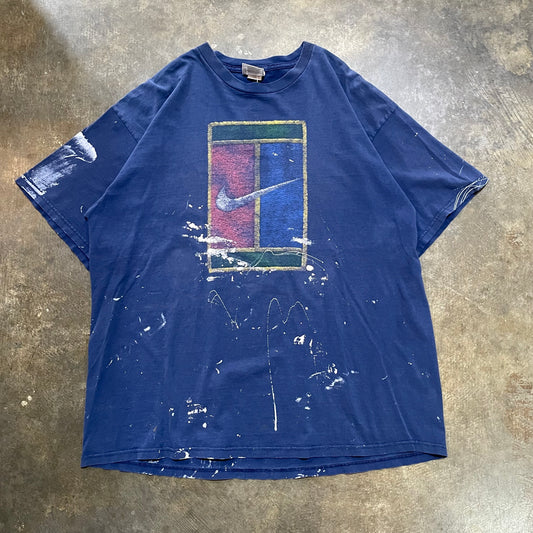 Navy Painted Nike Challenge Court Tee
