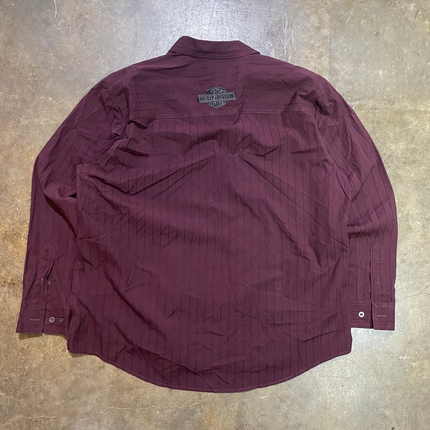 Striped Harley Davidson Button-Up