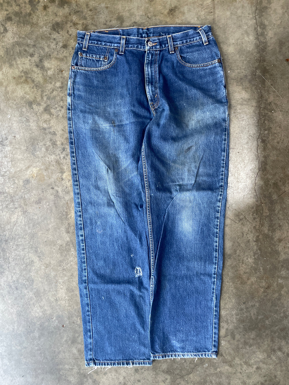 Dark Wash Levi's Relaxed Straight Leg Jeans