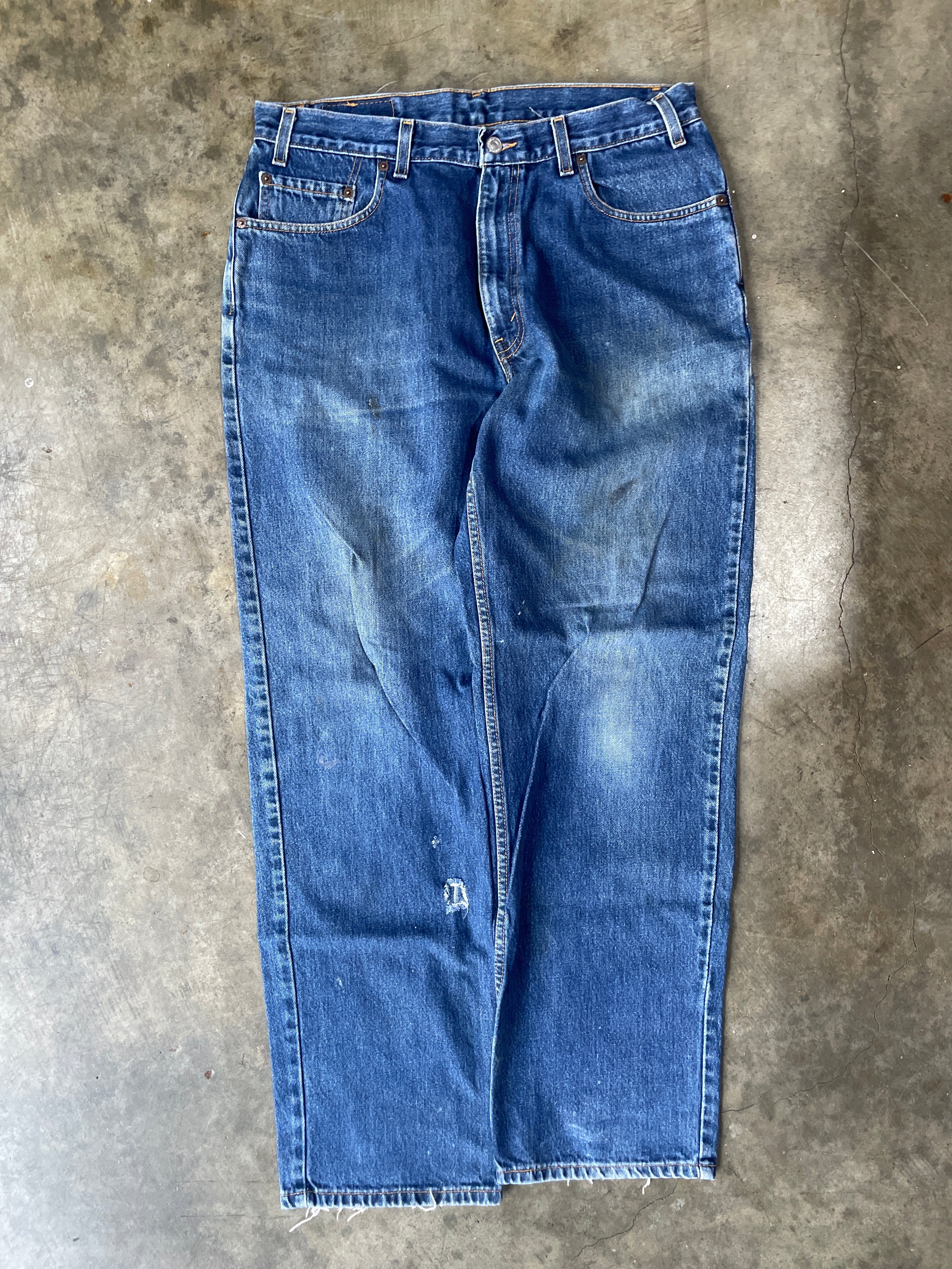 Dark Wash Levi's Relaxed Straight Leg Jeans