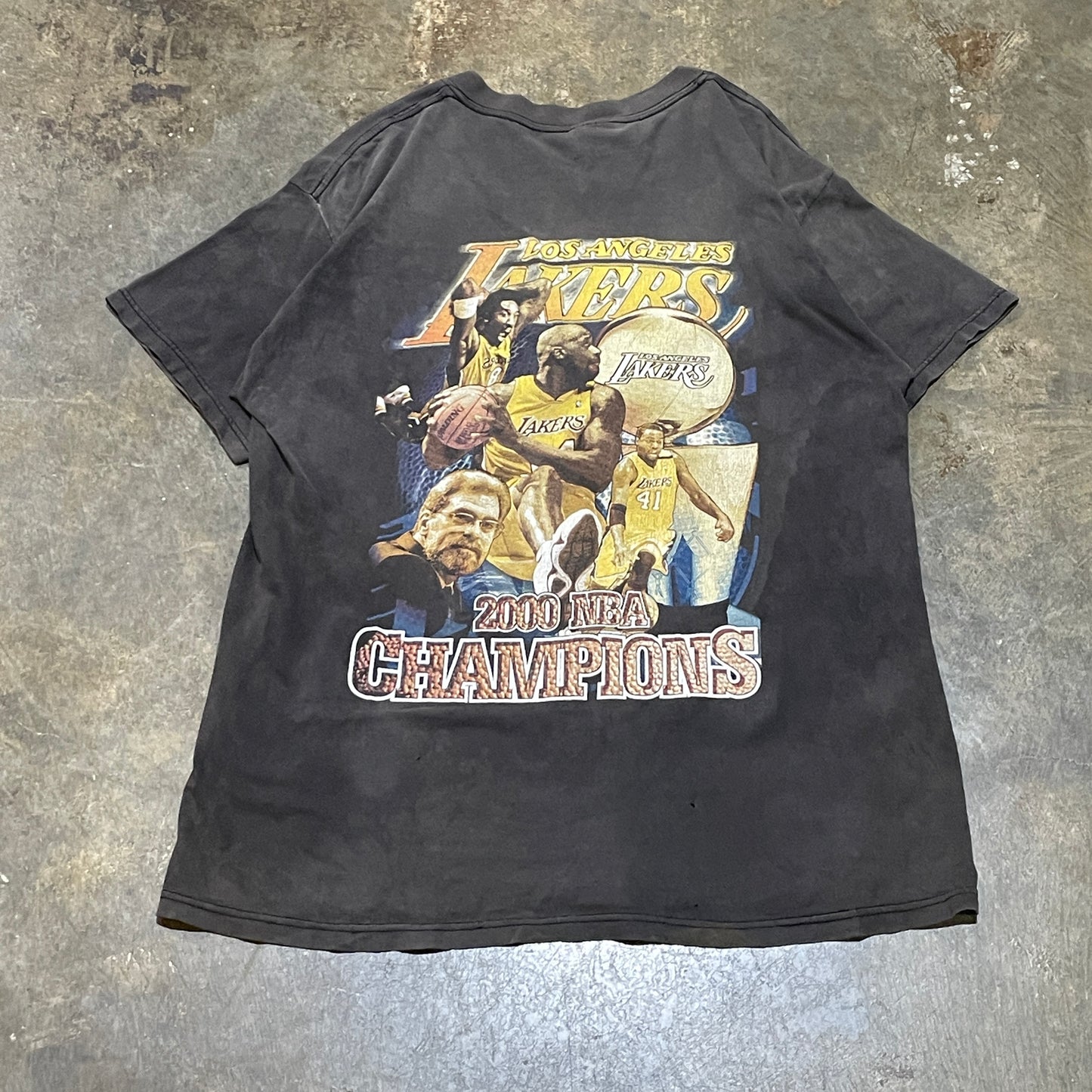 Faded Black 2000 Lakers Rap Tee