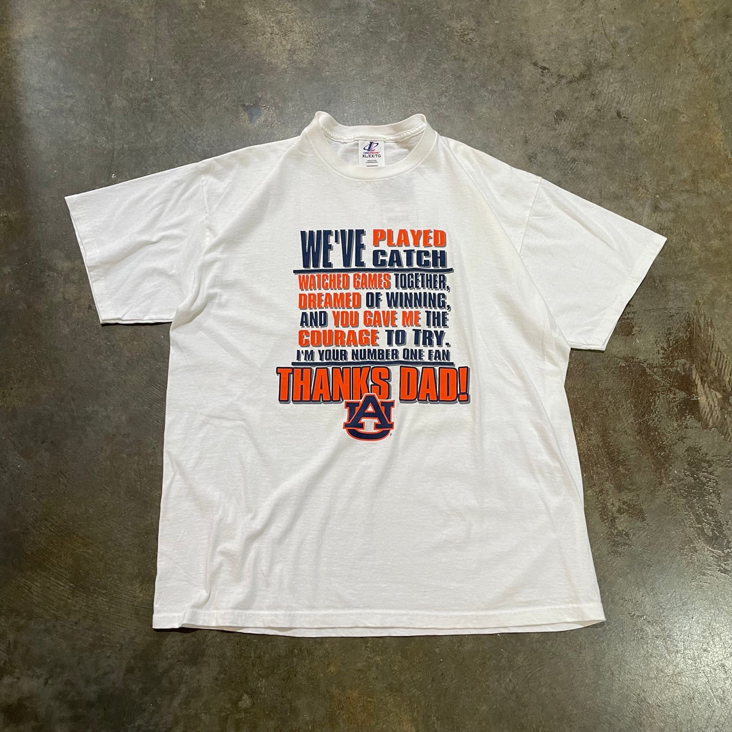 Auburn Thanks Dad Script Tee