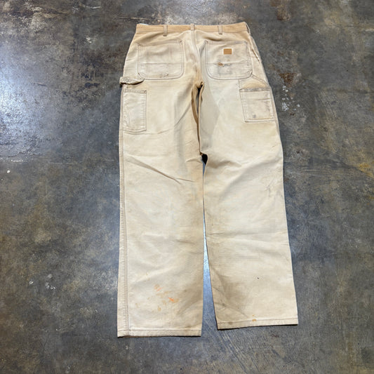 Tan Carhartt Faded Carpenter Pants
