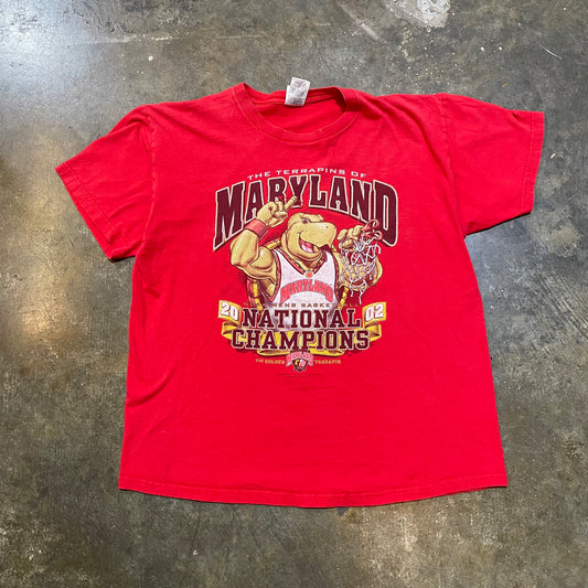 Red Maryland Terrapins Turtle Tee