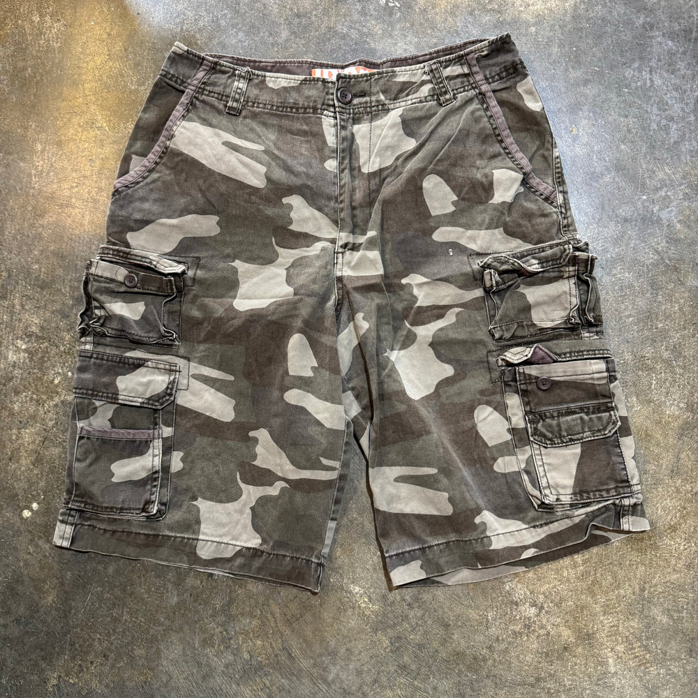 Y2K IRON Camo Cotton Cargo Shorts