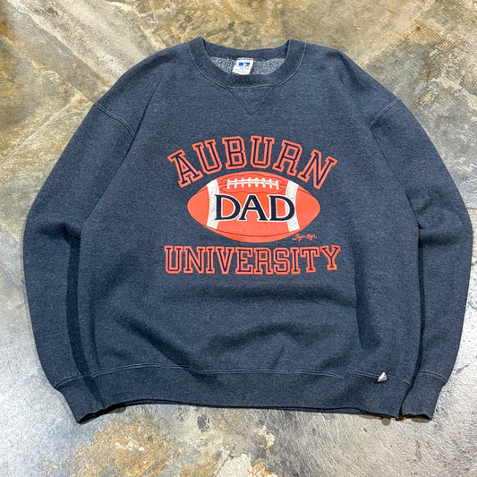 Grey Auburn Dad Tiger Rags Crewneck