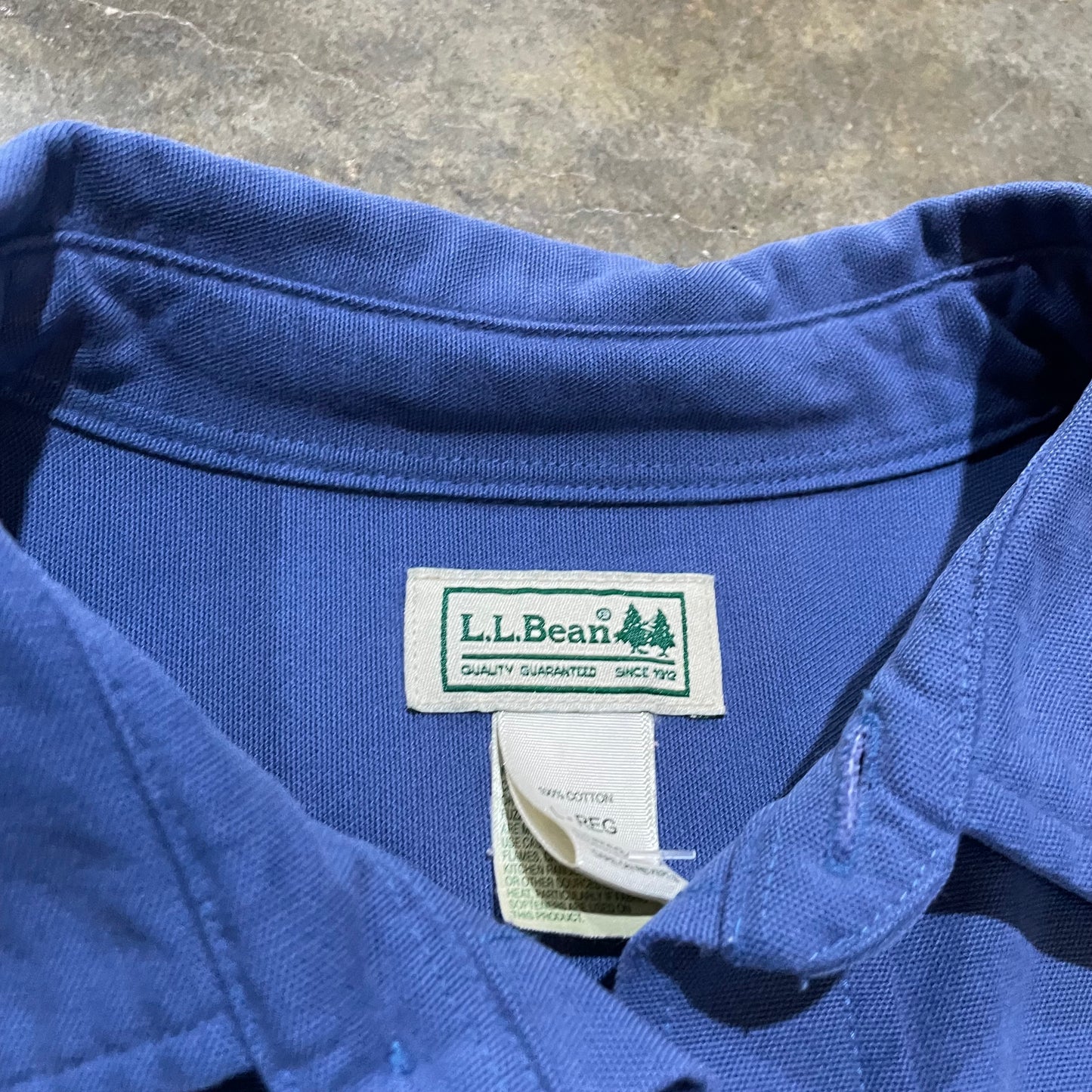 LL Bean Blue Pocket Button Up