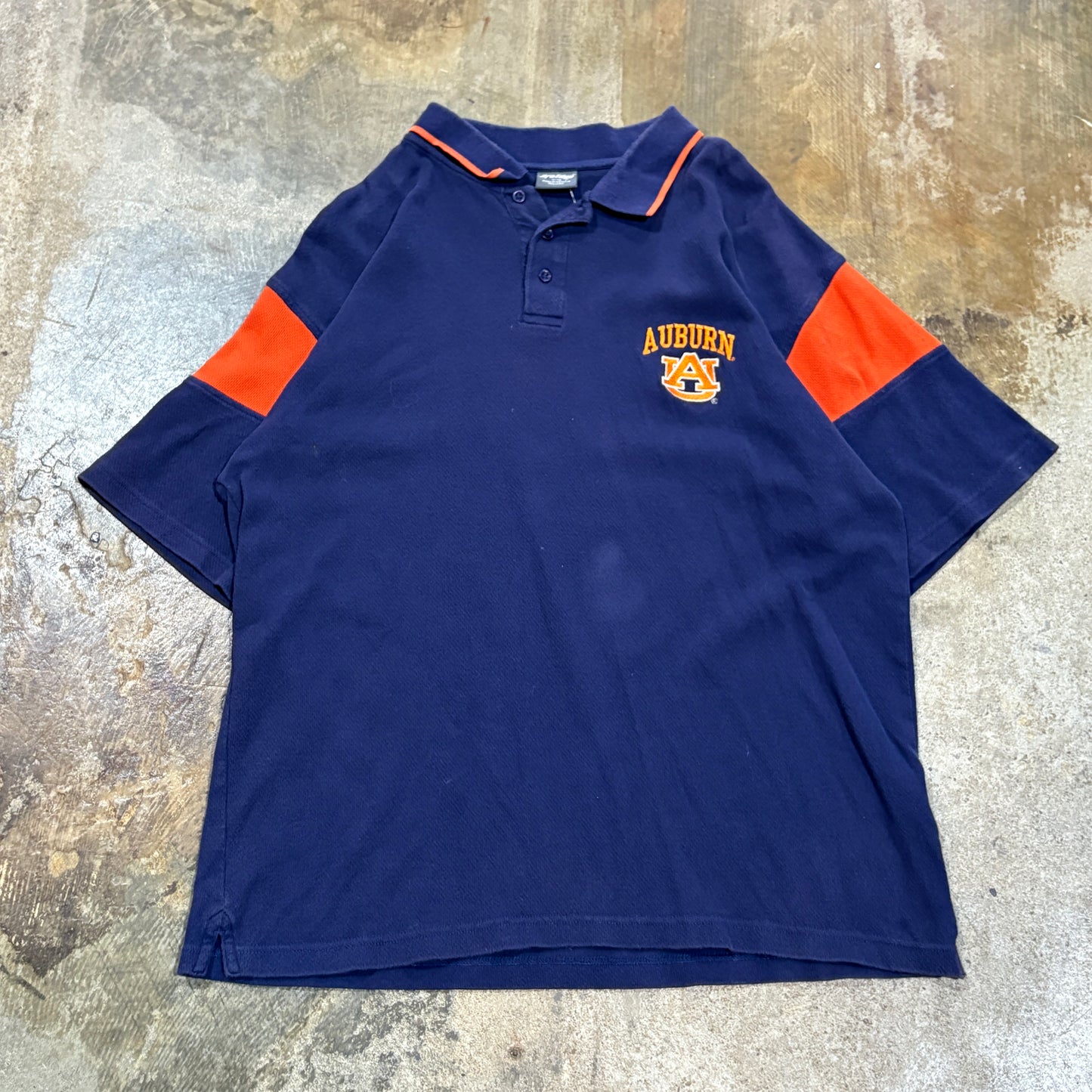 Pro Edge Navy AU Orange Logo Polo
