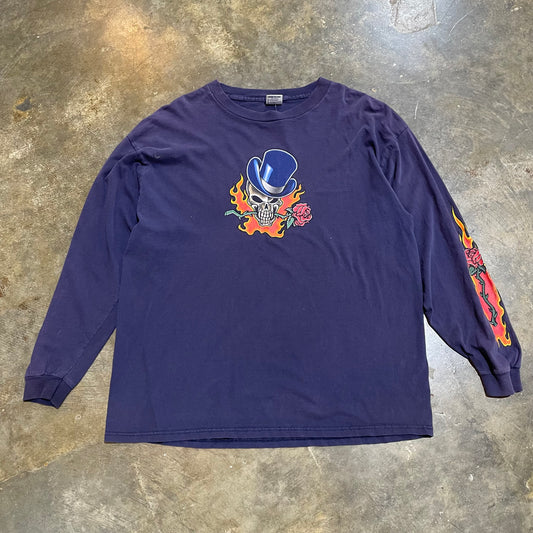 Longsleeve Flame Sleeve Navy Tee