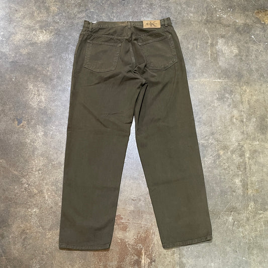 Calvin Klein Jeans Brown Cotton Pants (34x32)