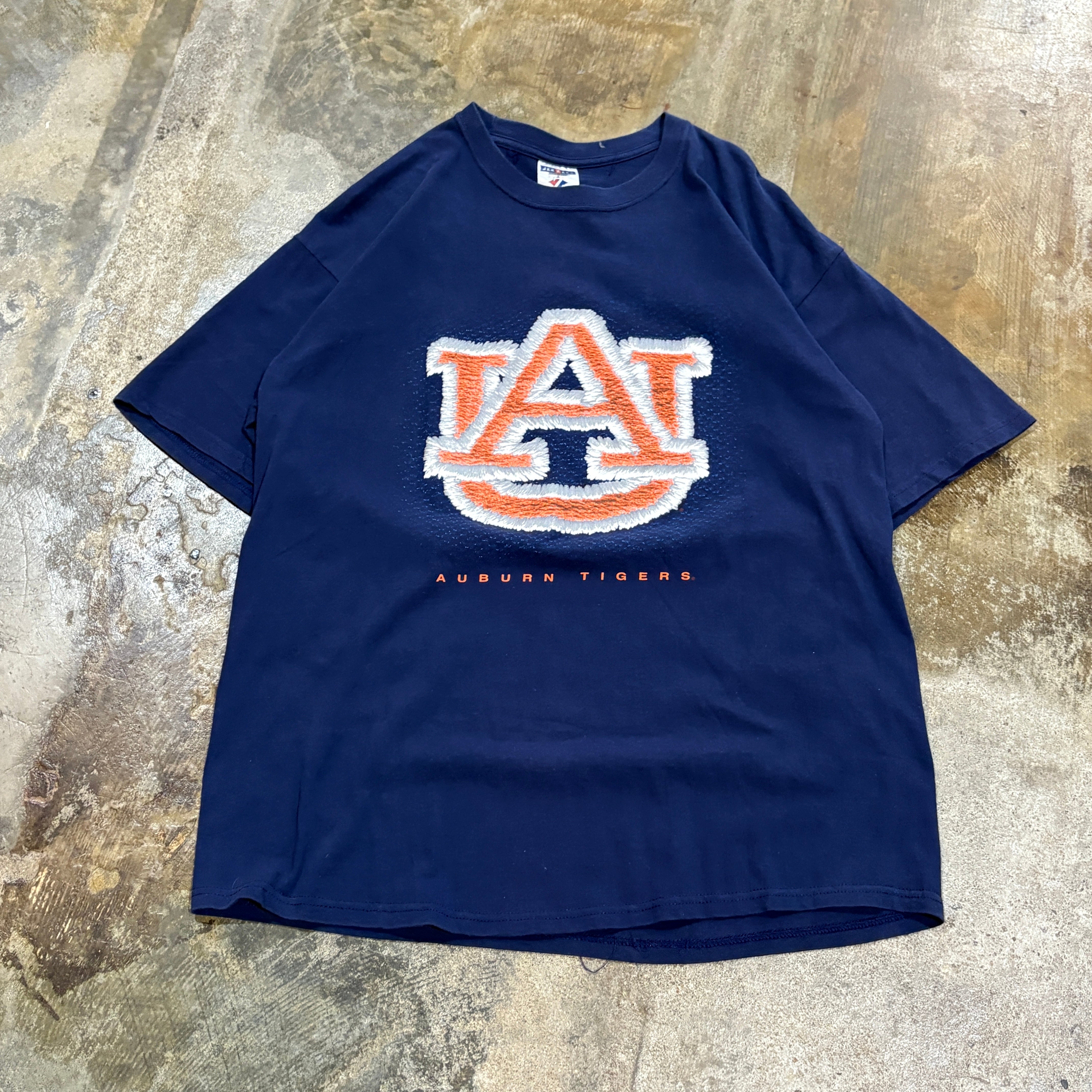 Navy Fuzzy AU Auburn Tee