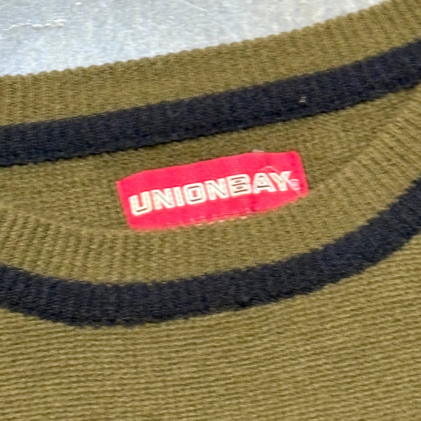 Y2K Unionbay Stripe Sleeve Knit Pullover (S)