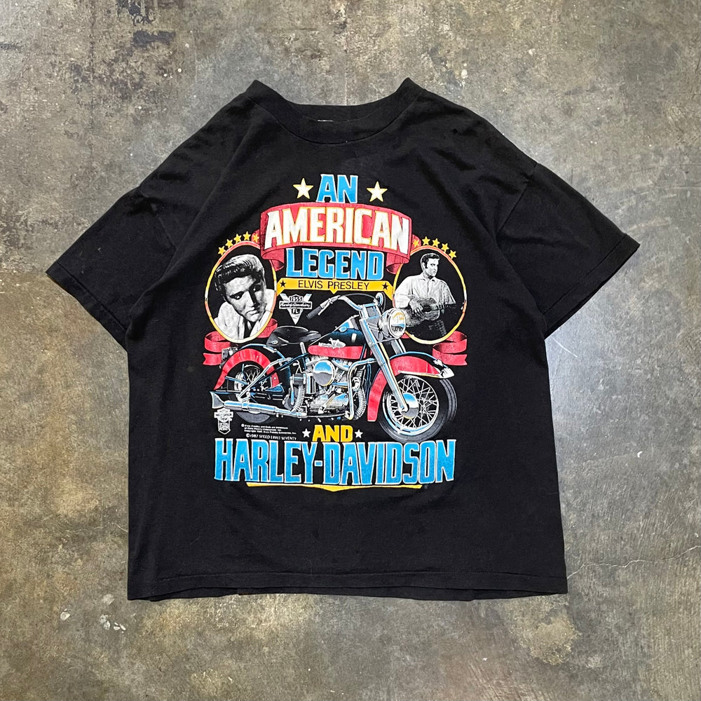 1987 Elvis An American Legend Motorcycle Tee