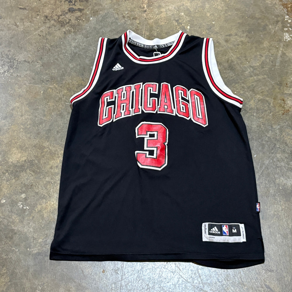 Black Adidas Dwayne Wade Bulls Jersey
