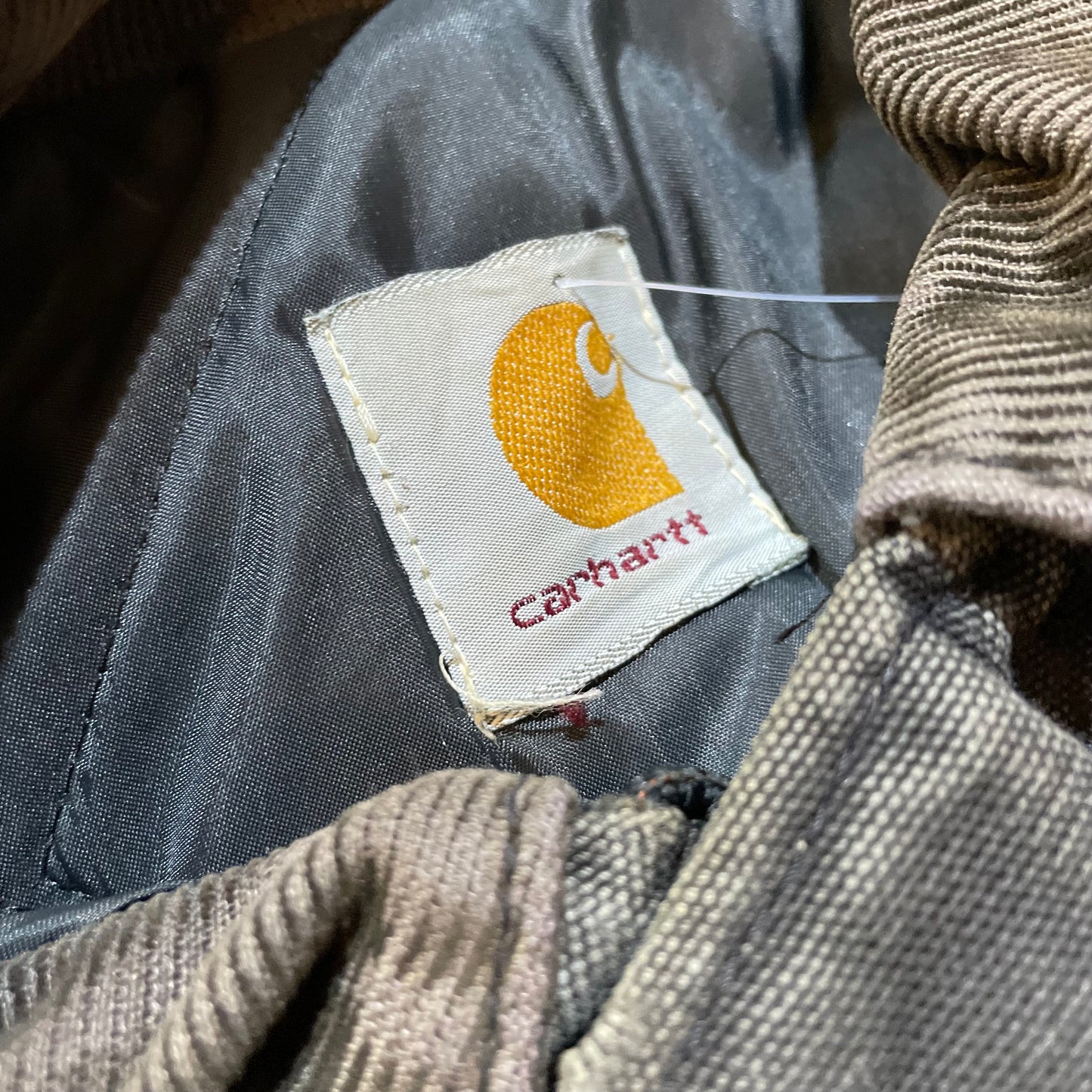 Carhartt Corduroy Collar Faded Brown Work Jacket 14