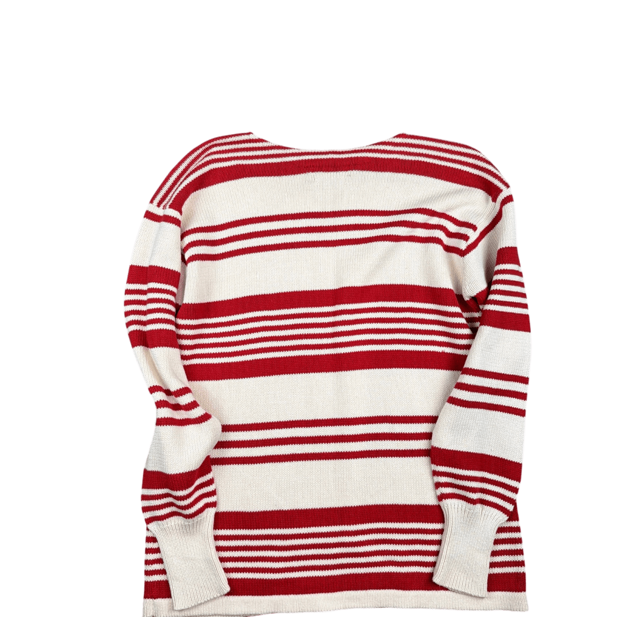 Polo by Ralph Lauren Striped Sweater - Red and Cream (M)