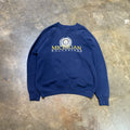Navy Michigan Wolverines Crest Raglan Crew XL