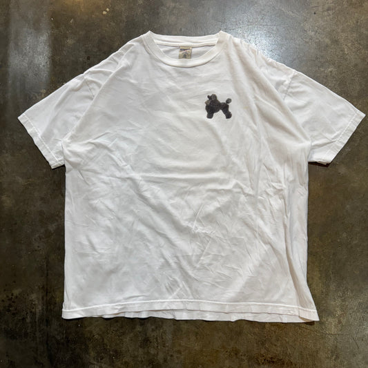 Pocket Poodle White tee