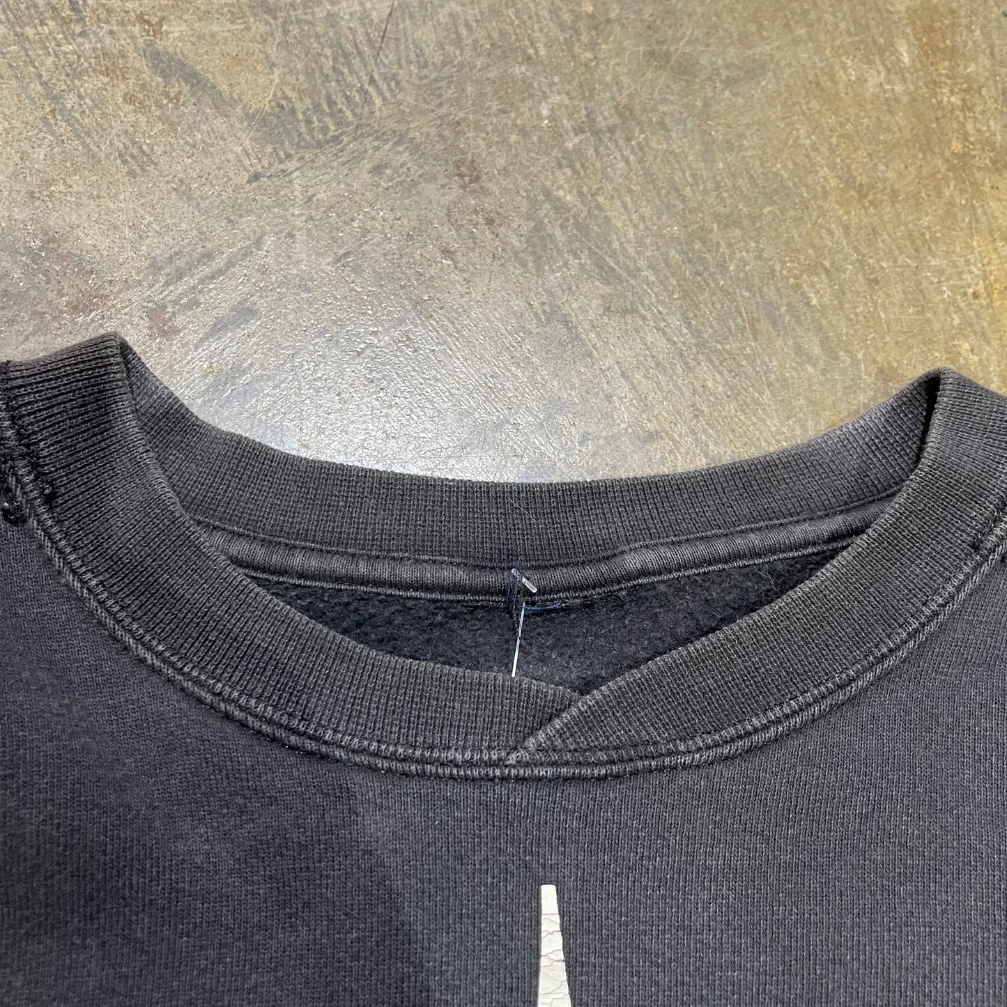 New Orleans Center Chest Logo Faded Black Crew