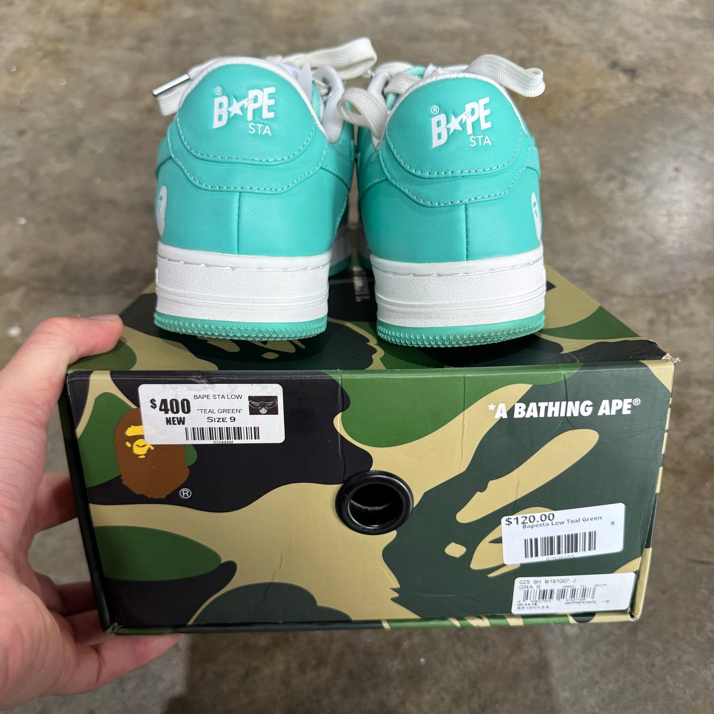 Bapesta Low Teal Green