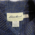 Eddiie Bauer Navy Quarter Button Sweater