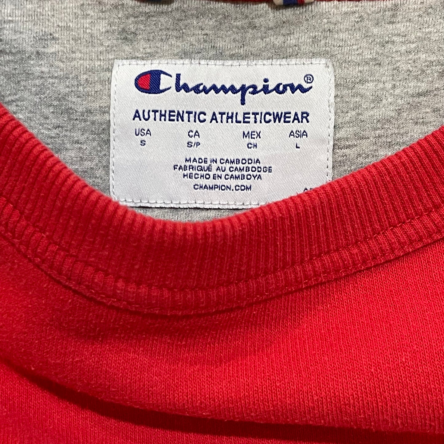 Champion red crew