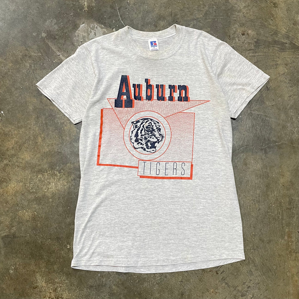 Grey Auburn Tigers Gradient Logo Tee