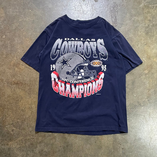 Dallas Cowboys True Fan 1995  Conference Champs Tee