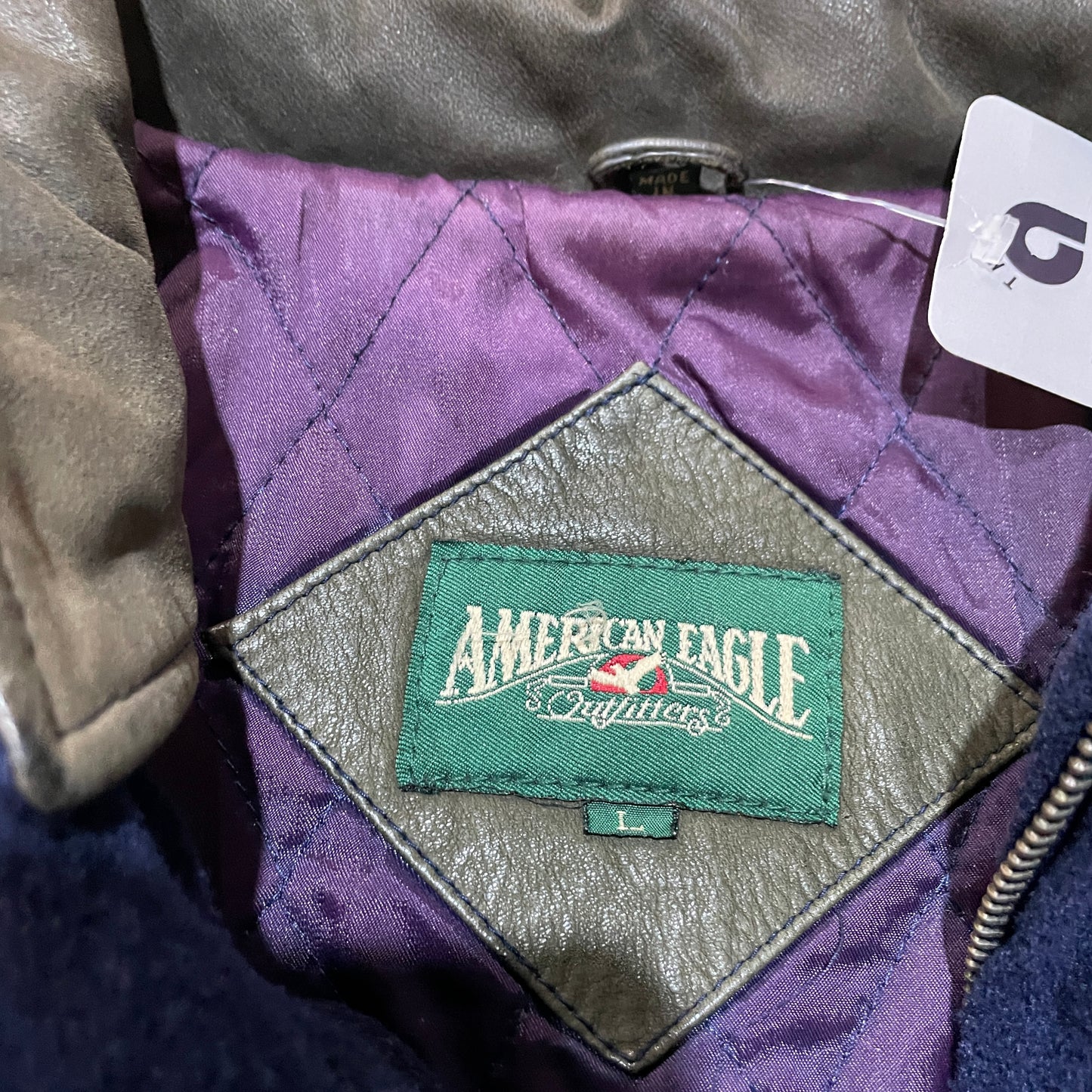 American Eagle Old Navy/Tan Zip-Up Jacket