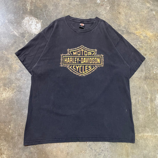 Harley Orange Barbed Logo Tee