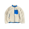 Patagonia Fleece Jacket - Cream and Blue (2XL)