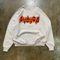 Vintage Auburn Heather Grey Zig Zag Stitch Crew