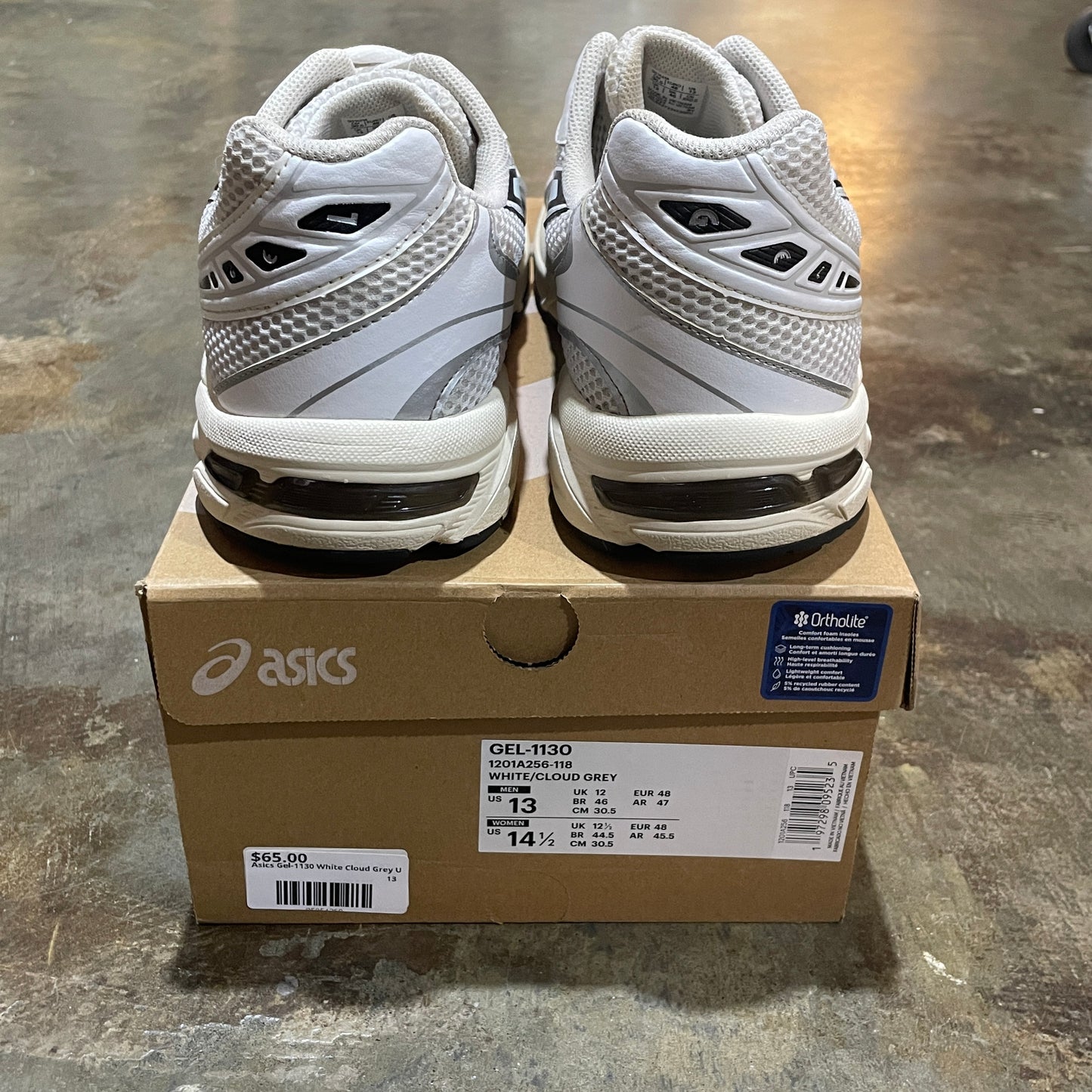 Asics Gel-1130 White Cloud Grey Used