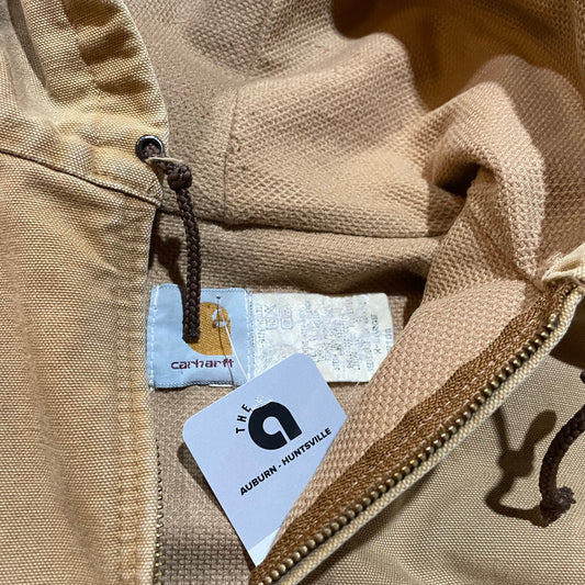 Tan Waffle Lined Carhartt Hooded Jacket11