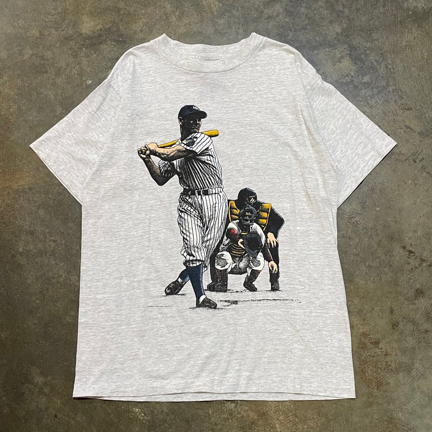 Baseball Batter Pinstripe Art Tee