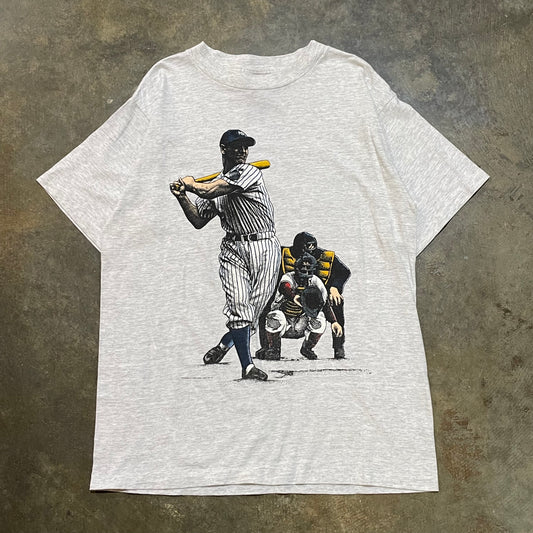 Baseball Batter Pinstripe Art Tee