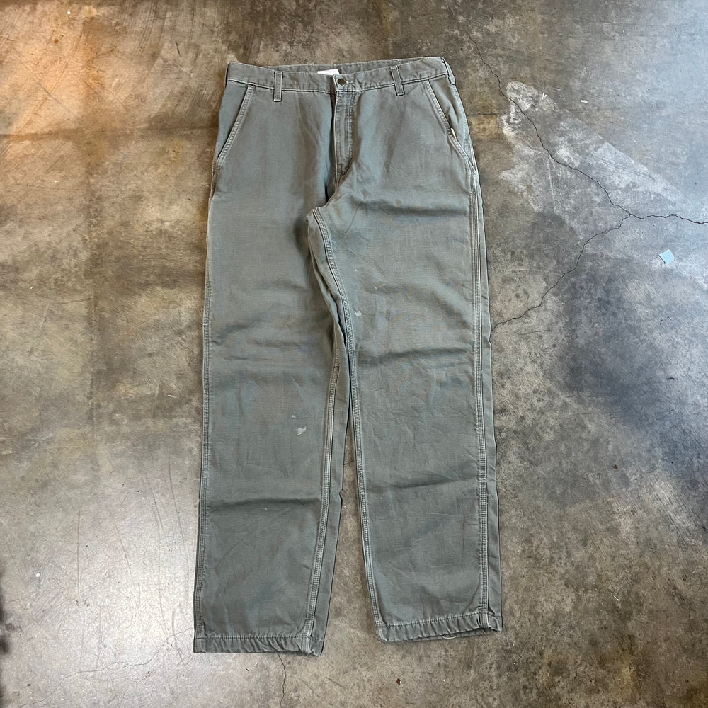 Lightweight Olive Carhartt Flannel Lined Pants27