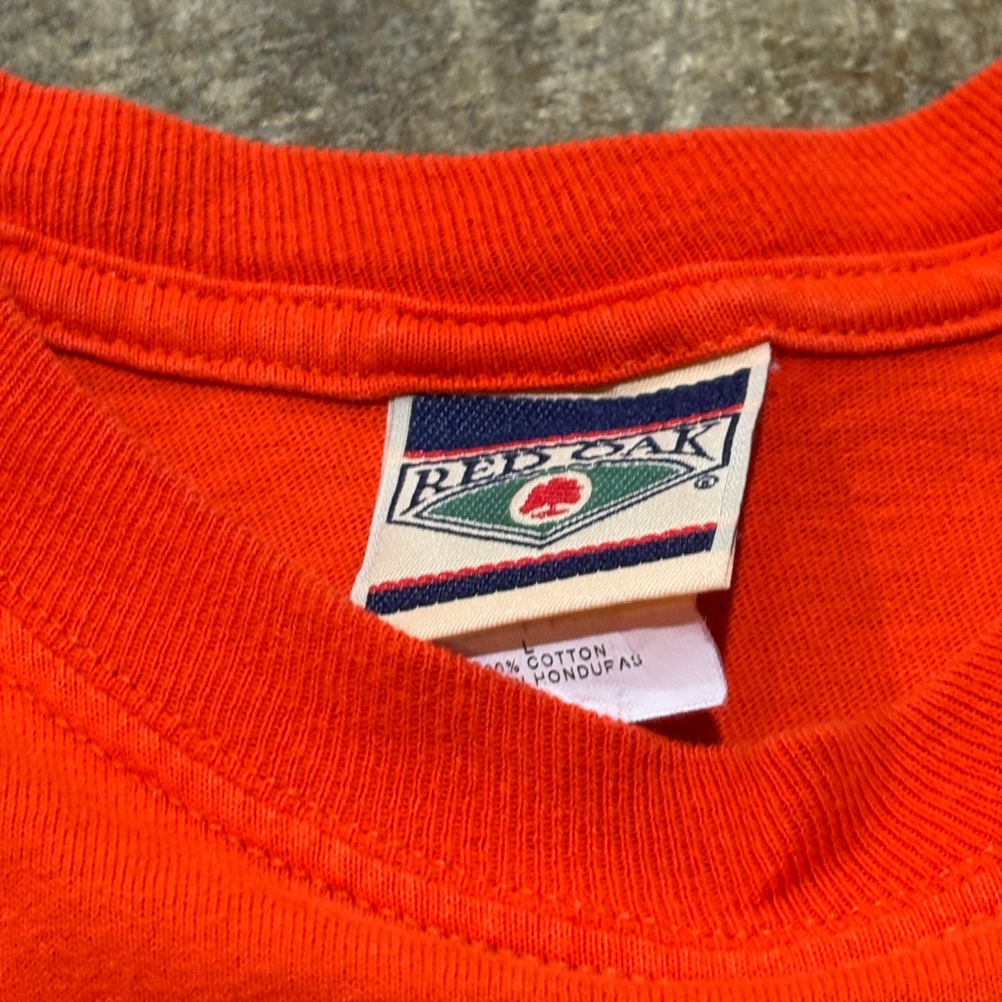 Orange Red Oak Auburn Flag Helmet Tee