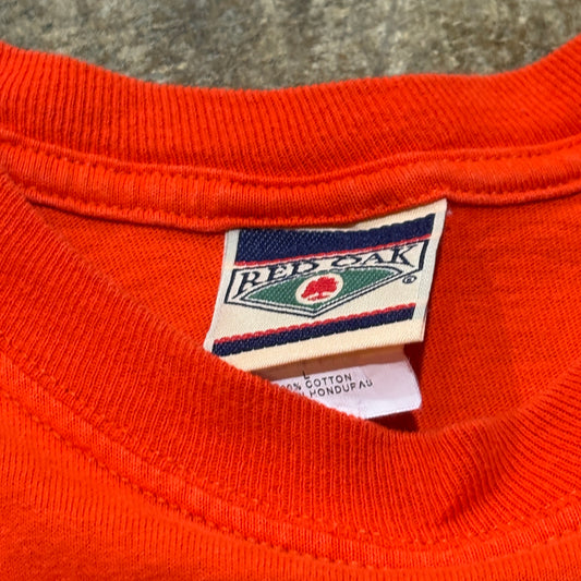 Orange Red Oak Auburn Flag Helmet Tee