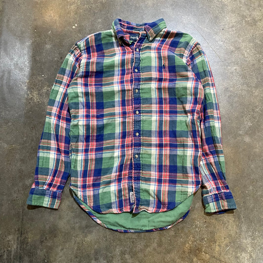 Polo Flannel Green Blue