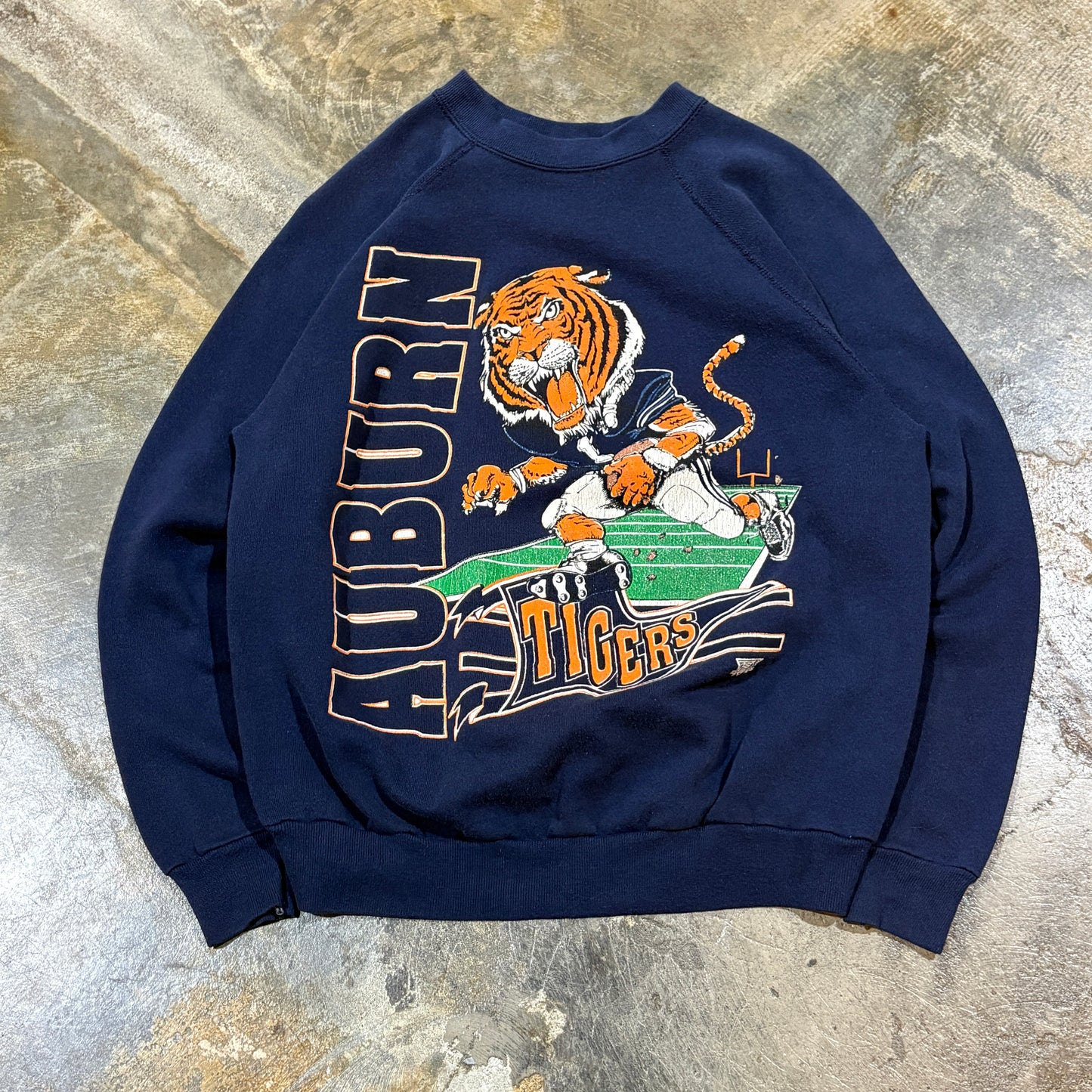 Navy Auburn Tigers Tees Unlimited Crewneck