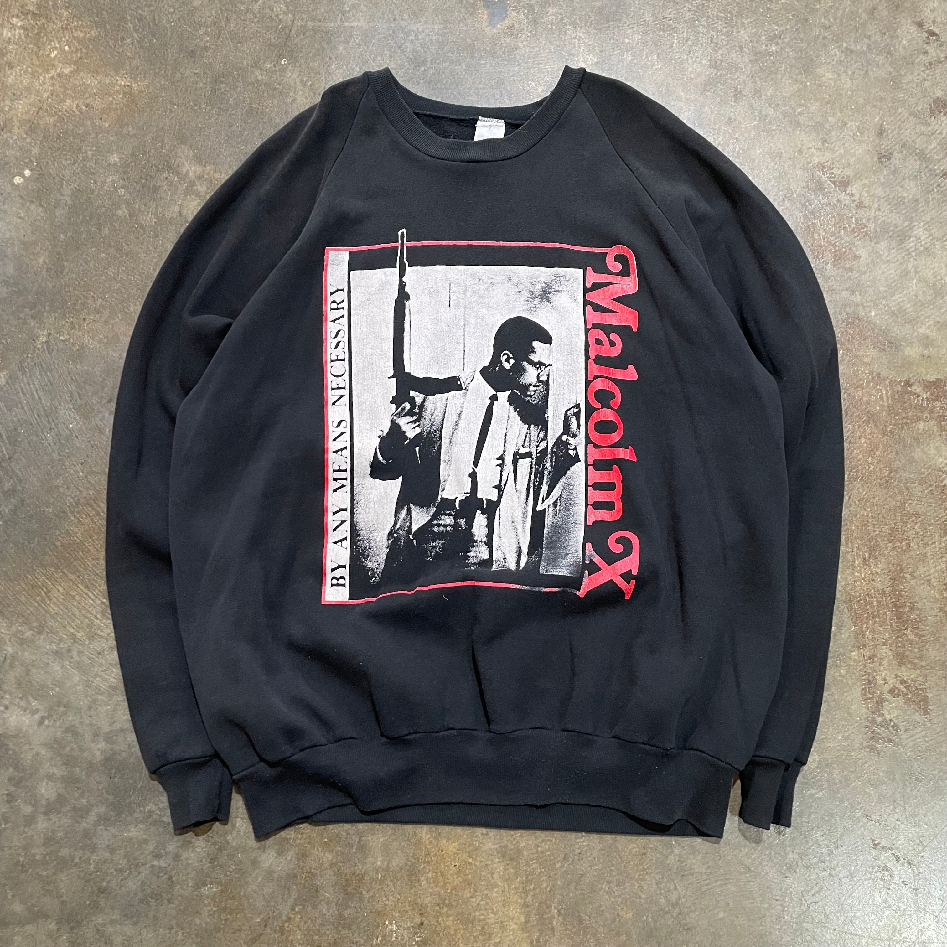 By Any Means Necessary Malcom X Black Crewneck