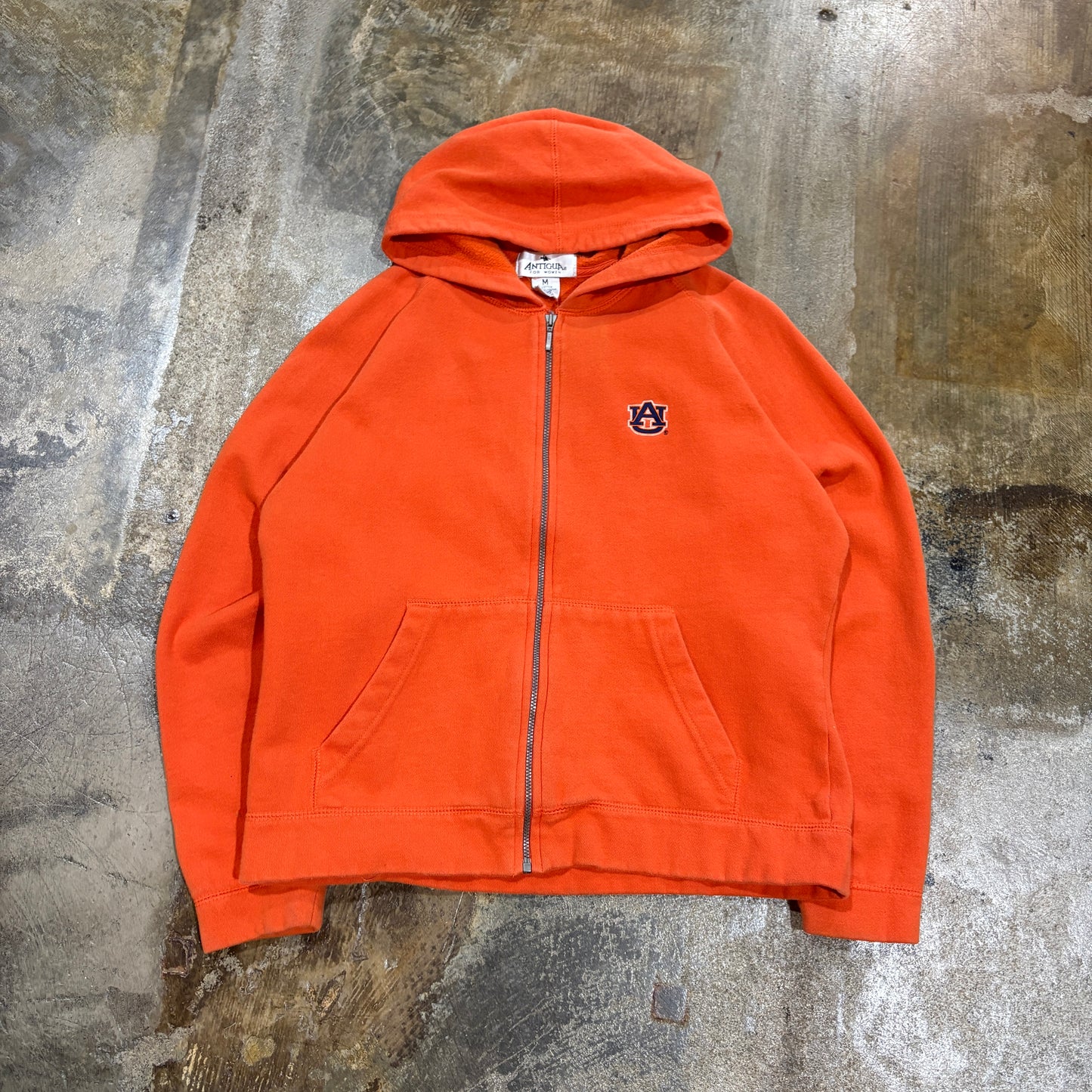 Orange Antigua Womens AU Zip Up Hoodie
