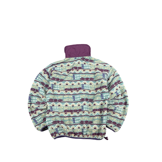 Columbia Aztec Fleece Jacket - Green/Purple (L)